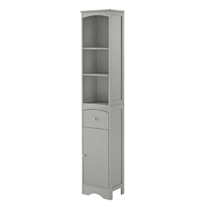 Tall Bathroom Freestanding Storage Cabinet with Drawer