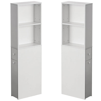 Bathroom Storage Cabinet, Ideal as Toilet Paper Storage, Feminine Product Organizer W/ Storage Drawer and Adjustable Shelf