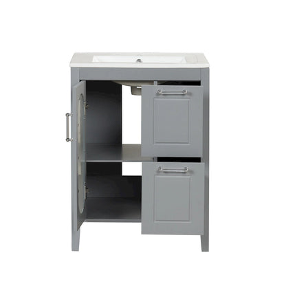 Bathroom Vanity Cabinet with Two Drawers and Door