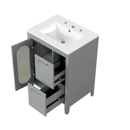 Bathroom Vanity Cabinet with Two Drawers and Door