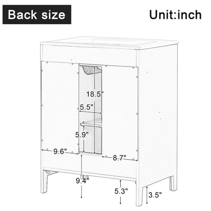 Bathroom Vanity Cabinet with Two Drawers and Door