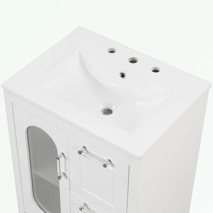 Bathroom Vanity Cabinet with Two Drawers and Door