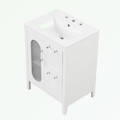 Bathroom Vanity Cabinet with Two Drawers and Door