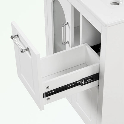 Bathroom Vanity Cabinet with Two Drawers and Door