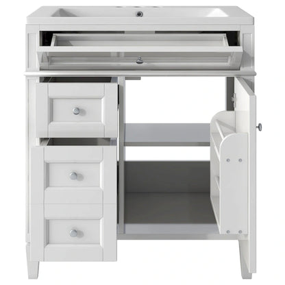 Bathroom Vanity with Top Sink and a Tip-out Drawer