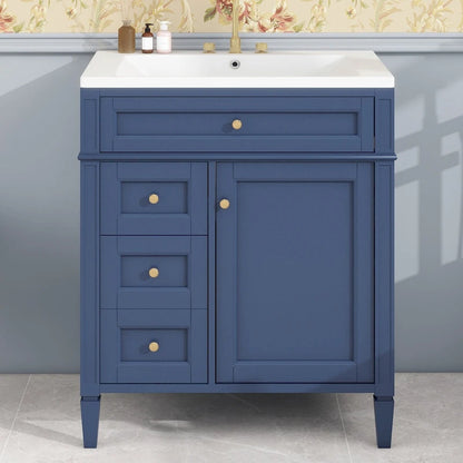 Bathroom Vanity with Top Sink and a Tip-out Drawer