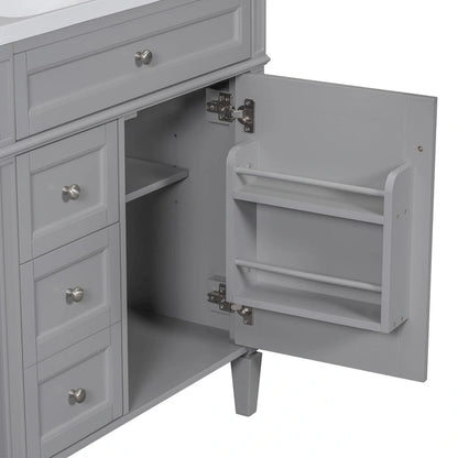 Bathroom Vanity with Top Sink and a Tip-out Drawer