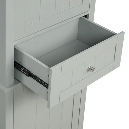 Tall Bathroom Storage Cabinet,Freestanding Storage Cabinet with Drawer