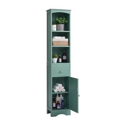 Freestanding Bathroom Storage Cabinet with Drawer, Adjustable Shelf