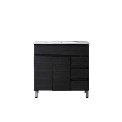32 inch MDF black bathroom cabinet with sink - 32*32*20.4