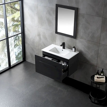 32 inch MDF black bathroom cabinet with sink - 32*32*20.4