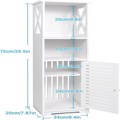 Bathroom Storage Cabinet Small Waterproof Bathroom Cabinets Free Standing - 9.4D x 7.87W x 29.5H