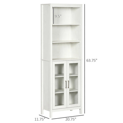 Tall Bathroom Storage Cabinet w/3 Tier Shelf,Freestanding Linen Tower