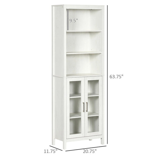 Tall Bathroom Storage Cabinet w/3 Tier Shelf,Freestanding Linen Tower