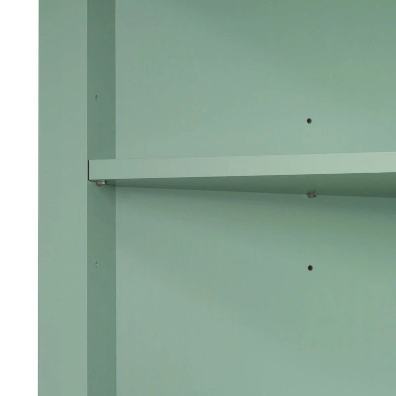 69 Tall Wood 1-door Bathroom Cabinet in Green with Adjustable Shelf