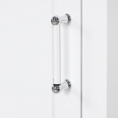 Tall Bathroom Storage Cabinet with Two Drawers and Adjustable Shelf
