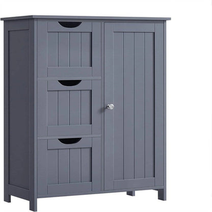 Bathroom Floor Storage Cabinet Bathroom Storage Unit with 3 Drawers - 11.8D x 23.6W x 31.5H