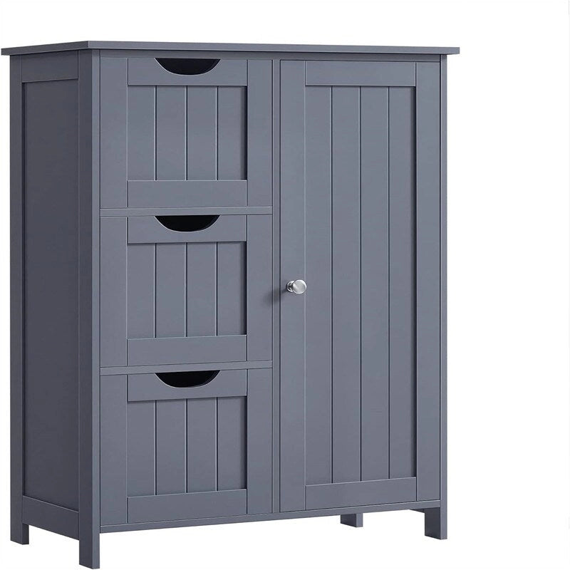 Bathroom Floor Storage Cabinet Bathroom Storage Unit with 3 Drawers - 11.8D x 23.6W x 31.5H