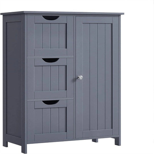 Bathroom Floor Storage Cabinet Bathroom Storage Unit with 3 Drawers - 11.8D x 23.6W x 31.5H