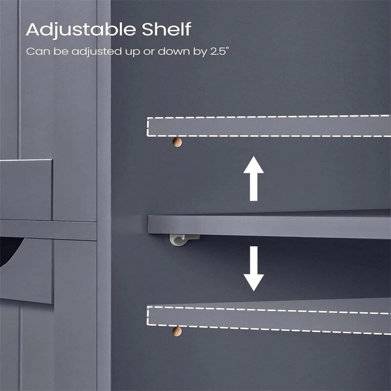 Bathroom Floor Storage Cabinet Bathroom Storage Unit with 3 Drawers - 11.8D x 23.6W x 31.5H