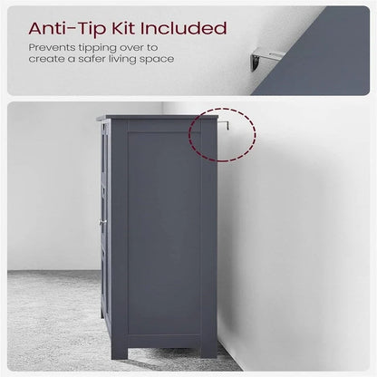 Bathroom Floor Storage Cabinet Bathroom Storage Unit with 3 Drawers - 11.8D x 23.6W x 31.5H