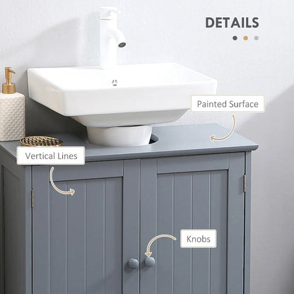 Under Sink Bathroom Cabinet with 2 Doors and Shelf