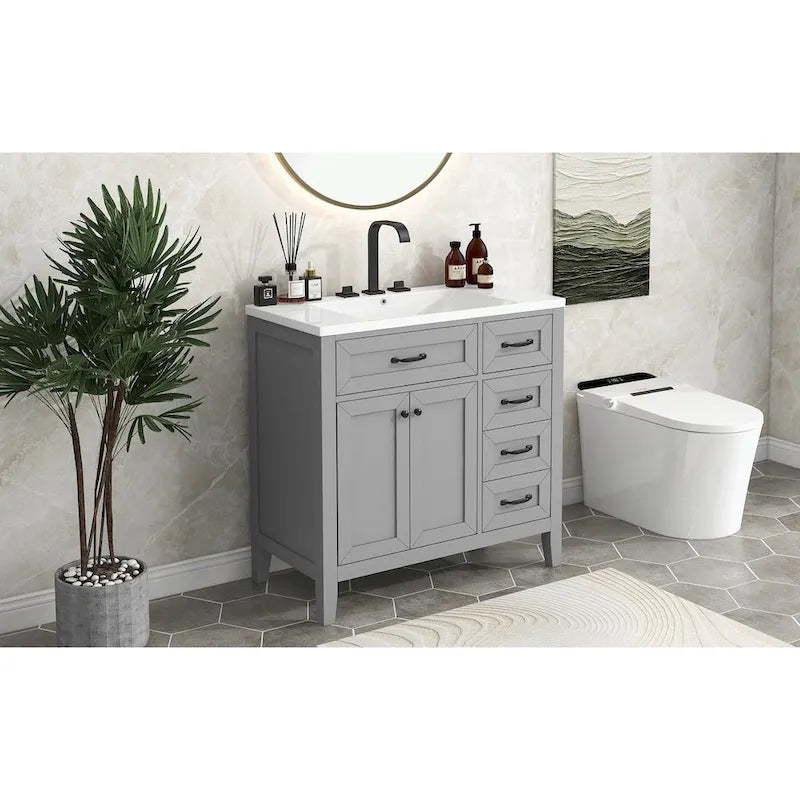 Bathroom Cabinet with Drawers and Sink Combo