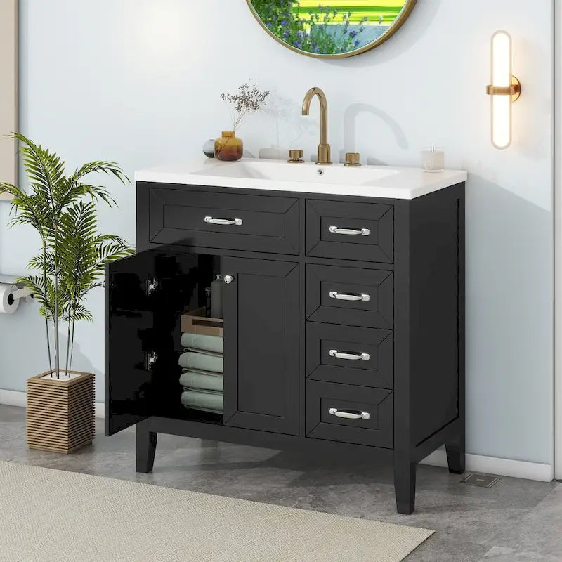 Bathroom Cabinet with Drawers and Sink Combo