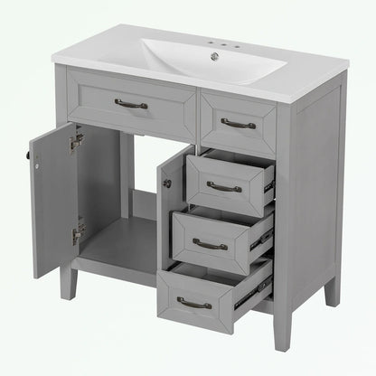 Bathroom Cabinet with Drawers and Sink Combo