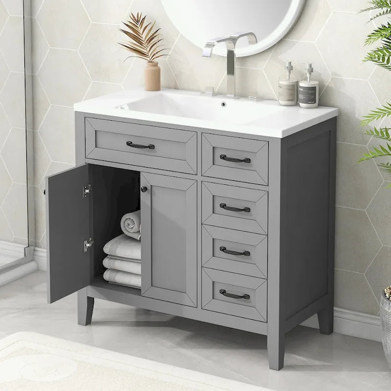 Bathroom Cabinet with Drawers and Sink Combo
