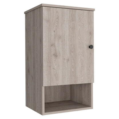 Medicine Cabinet Porto, Two Internal Shelves, Light Oak / White Finish
