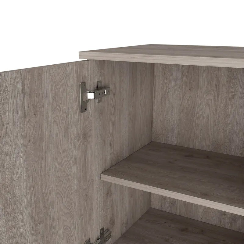 Medicine Cabinet Porto, Two Internal Shelves, Light Oak / White Finish