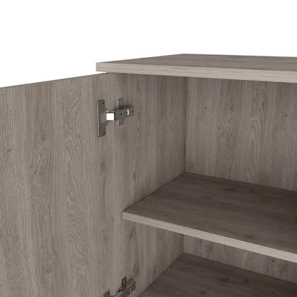 Medicine Cabinet Porto, Two Internal Shelves, Light Oak / White Finish