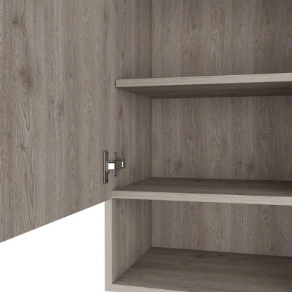 Medicine Cabinet Porto, Two Internal Shelves, Light Oak / White Finish