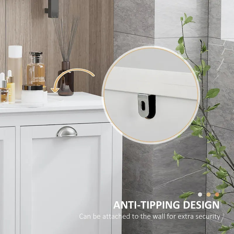 Modern Tilt-Out Laundry Sorter Bathroom Cabinet
