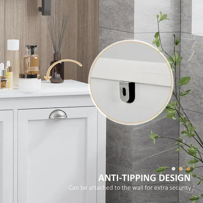 Modern Tilt-Out Laundry Sorter Bathroom Cabinet