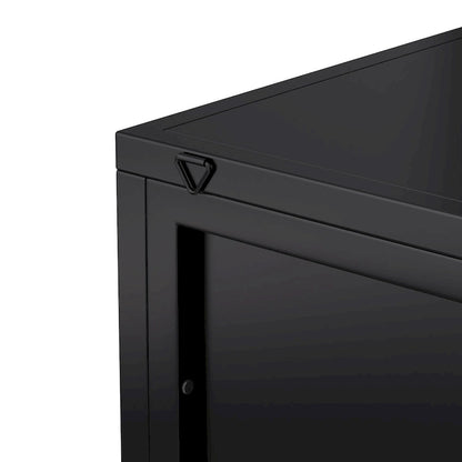 22.25 Floor Coner Cabinet,Three Tiers with Tempered Glass Doors and Storage Shelves for Bathroom, Living Room and Bedroom