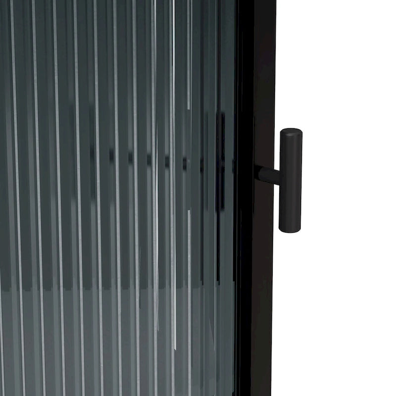 22.25 Floor Coner Cabinet,Three Tiers with Tempered Glass Doors and Storage Shelves for Bathroom, Living Room and Bedroom