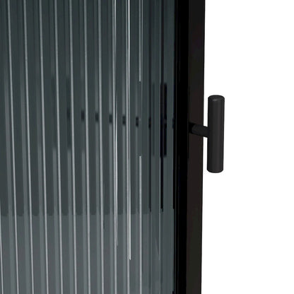 22.25 Floor Coner Cabinet,Three Tiers with Tempered Glass Doors and Storage Shelves for Bathroom, Living Room and Bedroom