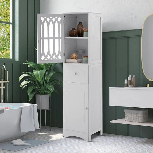 Modern Stylish Wooden Bathroom Cabinet with an Acrylic Cabinet Door Panel