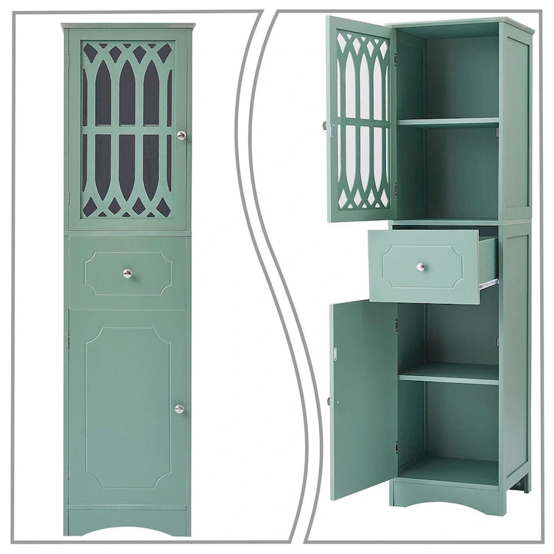 Modern Stylish Wooden Bathroom Cabinet with an Acrylic Cabinet Door Panel