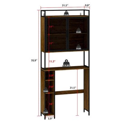 Above Toilet Storage Rack Metal Frame Bathroom Stand Space Saver Shelf