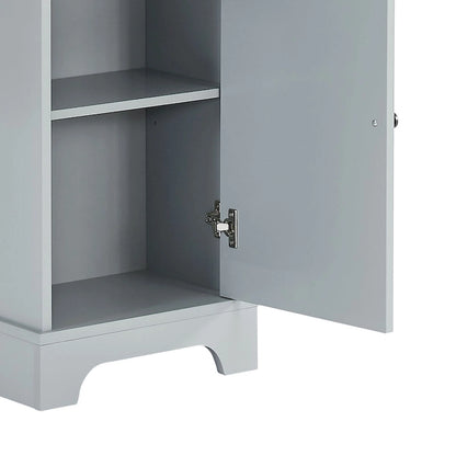 Slim Tall Bathroom Storage Cabinet with an Open Shelf, Three Drawers and a Cabinet