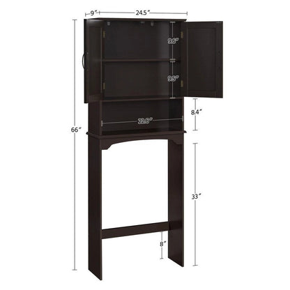 Over the Toilet Storage Cabinet - 9D x 24.5W x 66H