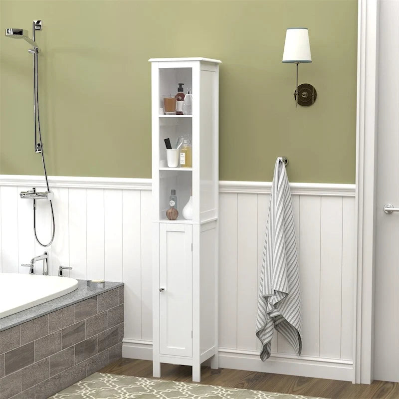66.92 Tall Bathroom Storage Cabinet with Adjustable Shelves