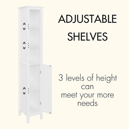 66.92 Tall Bathroom Storage Cabinet with Adjustable Shelves