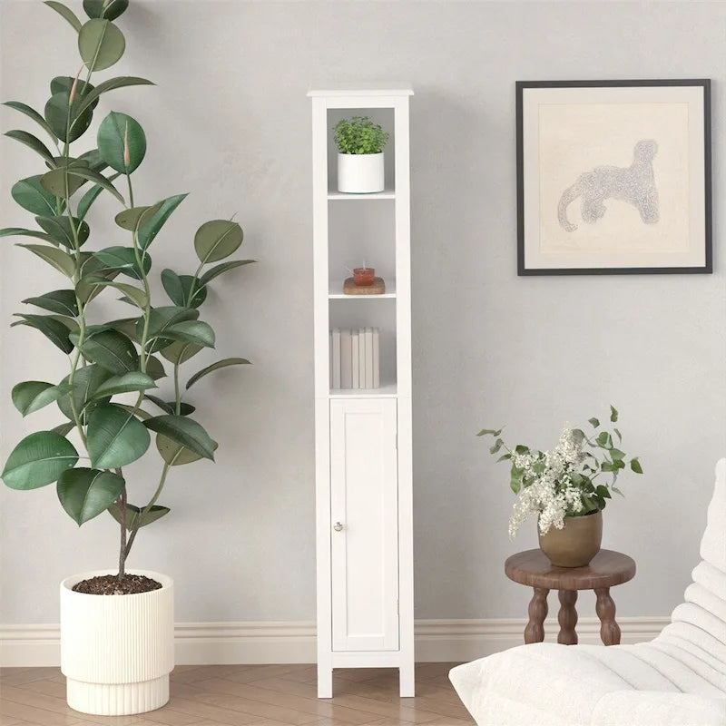 66.92 Tall Bathroom Storage Cabinet,1 Doors Freestanding Cabinet