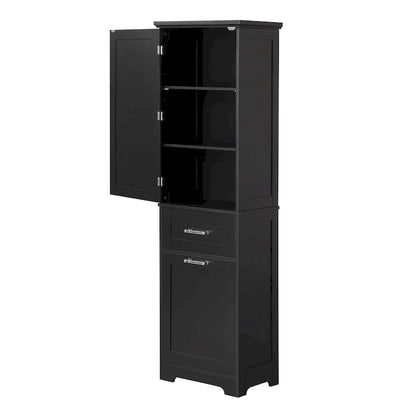 Storage Cabinet with Drawers and Adjustable Shelf