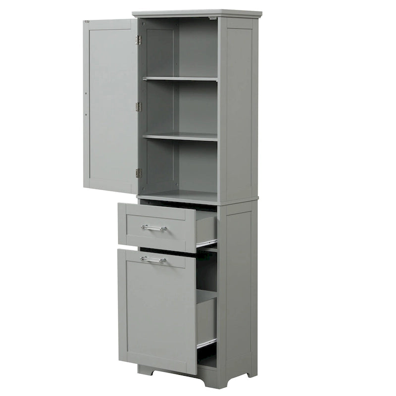 Storage Cabinet with Drawers and Adjustable Shelf