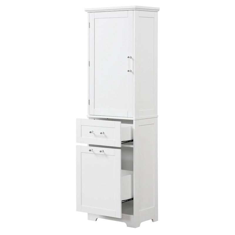 Storage Cabinet with Drawers and Adjustable Shelf